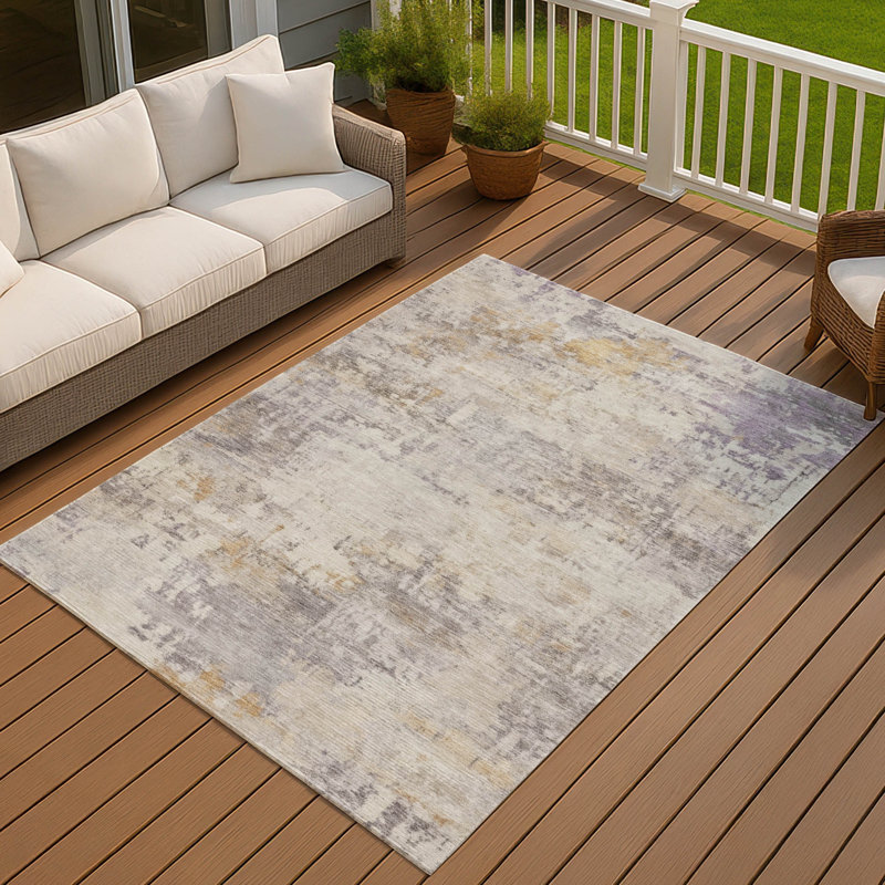 Machine Washable Indoor/Outdoor Chantille ACN2371 Abstract Rug, Rectangle 9' x 12'