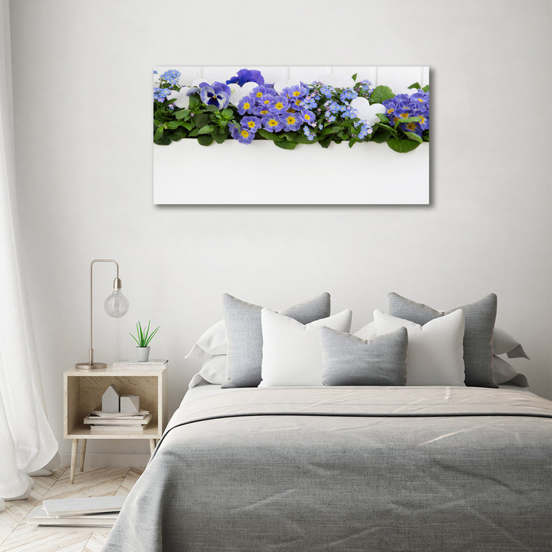 Blue Flowers - Wrapped Canvas Print