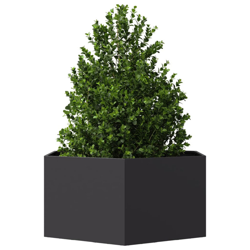 Alivya Metal Elevated Planter, Black, 17.72" H x 40.94" W x 35.43" D