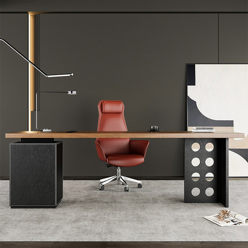  Bureau rectangulaire en bois massif, Retour à gauche, 29.53" H x 78.74" W x 31.5" D