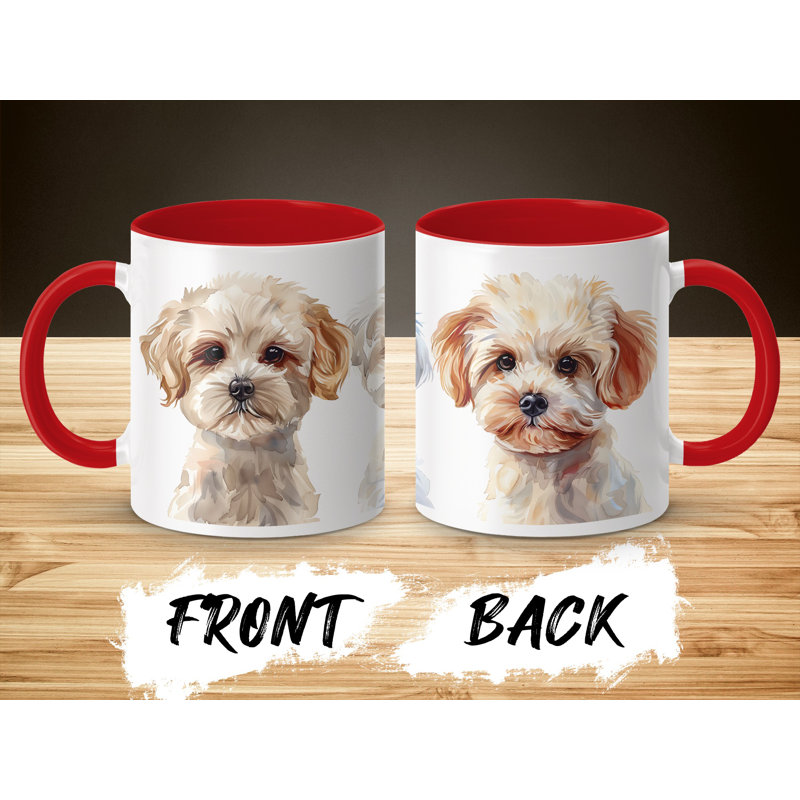 Ceramic Coffee Mug, Red, 4