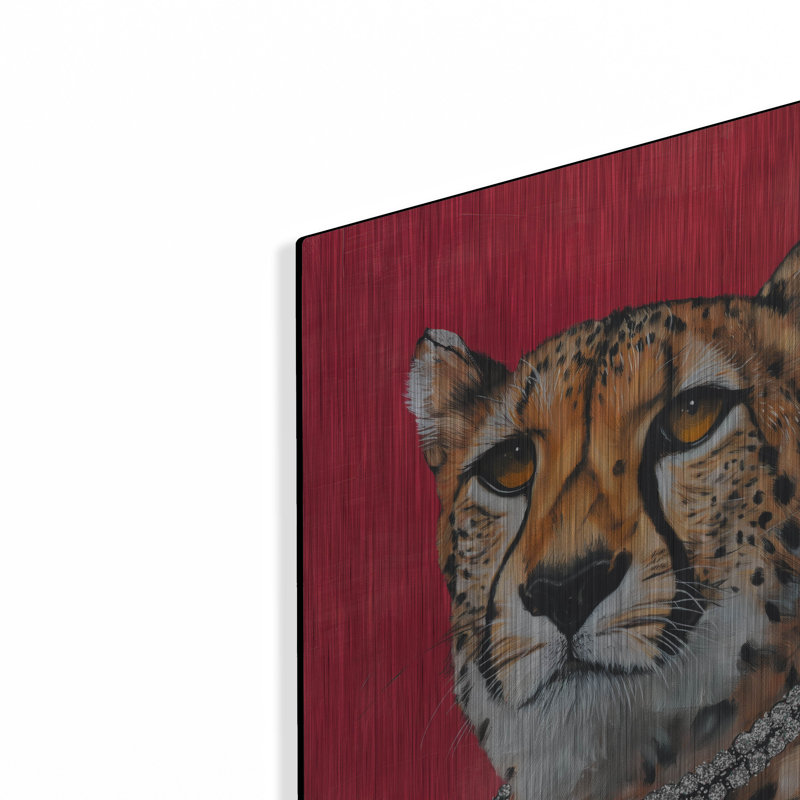  «Elegant Leopard» par Svetlana Aleynikova, art mural en métal, H 24 po x l 16 po