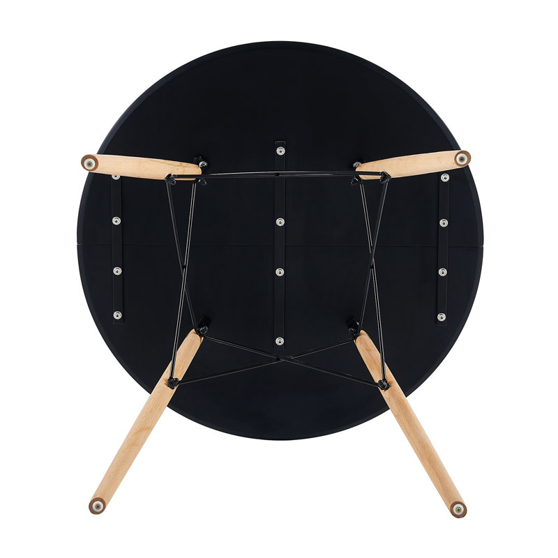 Ensemble repas pour 4 personnes Heleyna, Noir