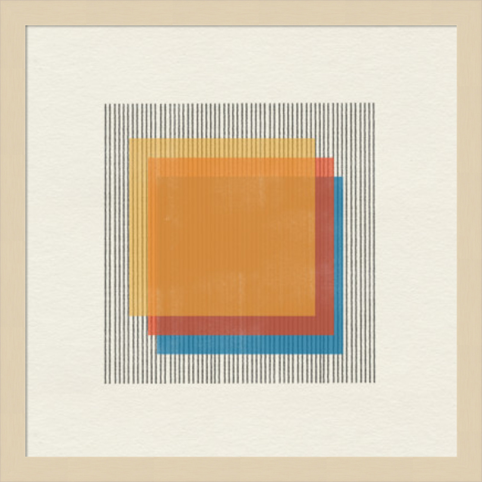 Brown Framed, 17" H x 17" W x 1" D