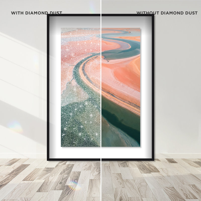 Peach Sand Framed Graphic Art, 25.5"H x 17.5"W, Black Shadowbox