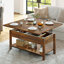 Table basse à plateau relevable multi-fonctions avec rangement Torron 4-en-1