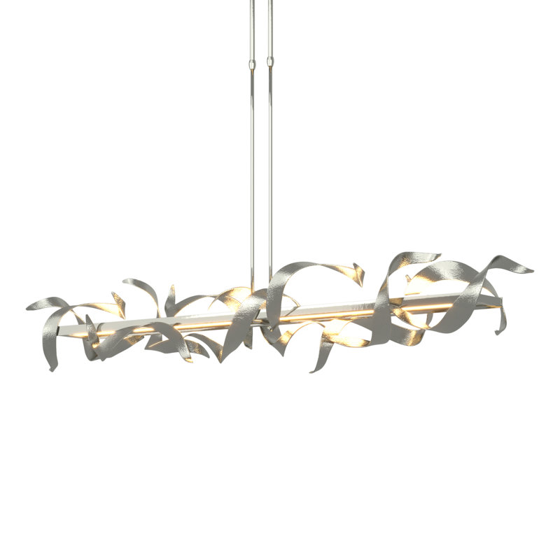 Luminaire suspendu linéaire à DEL Fillet Kitchen Island, Argenté