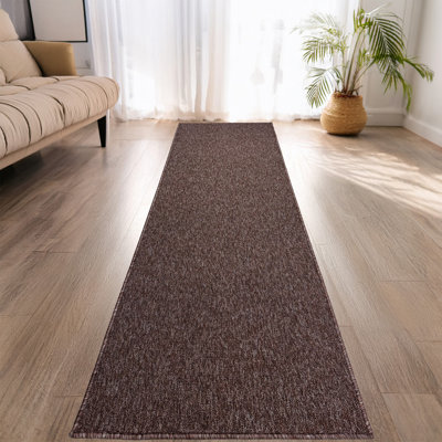 Custom Size Anti Slip Latex Back Brown/Gray Rug by Feet
