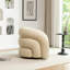 Fauteuil demi-tonneau pivotant en cuir artificiel Coyle-523977490