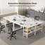 Bureau d'écriture de 122 cm avec tiroir, bureau d'ordinateur réversible de 3 cm d'épaisseur, table de bureau, blanc-1966806072-1966806079