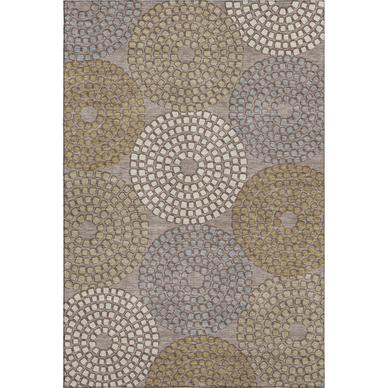Premium Machine Washable Prisco Taupe Rug