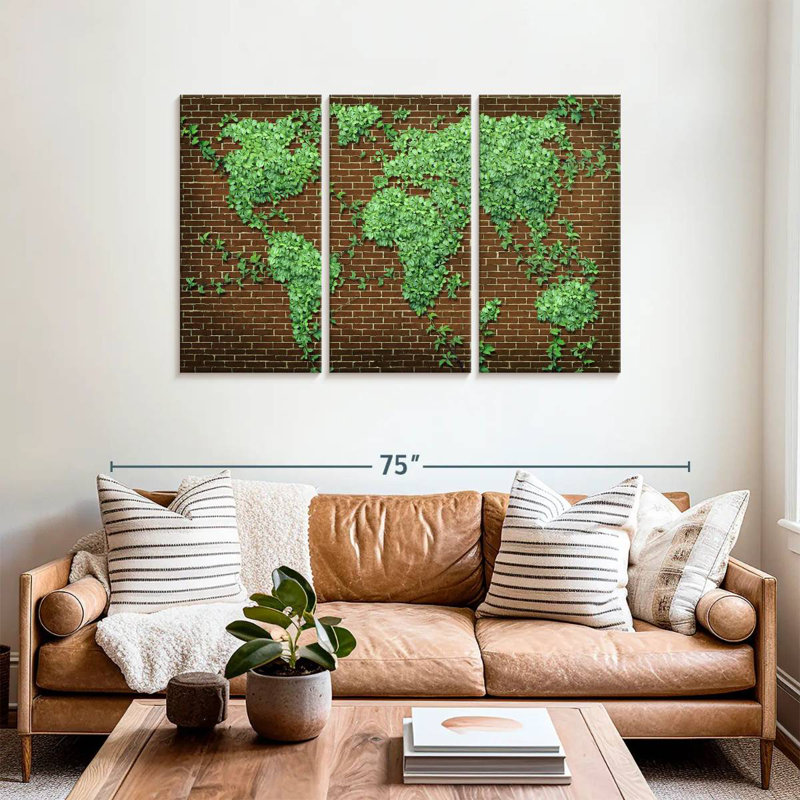 Aliaz Evergreen World Map, 36" H x 57" W