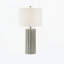 Lampe de table en céramique nervurée