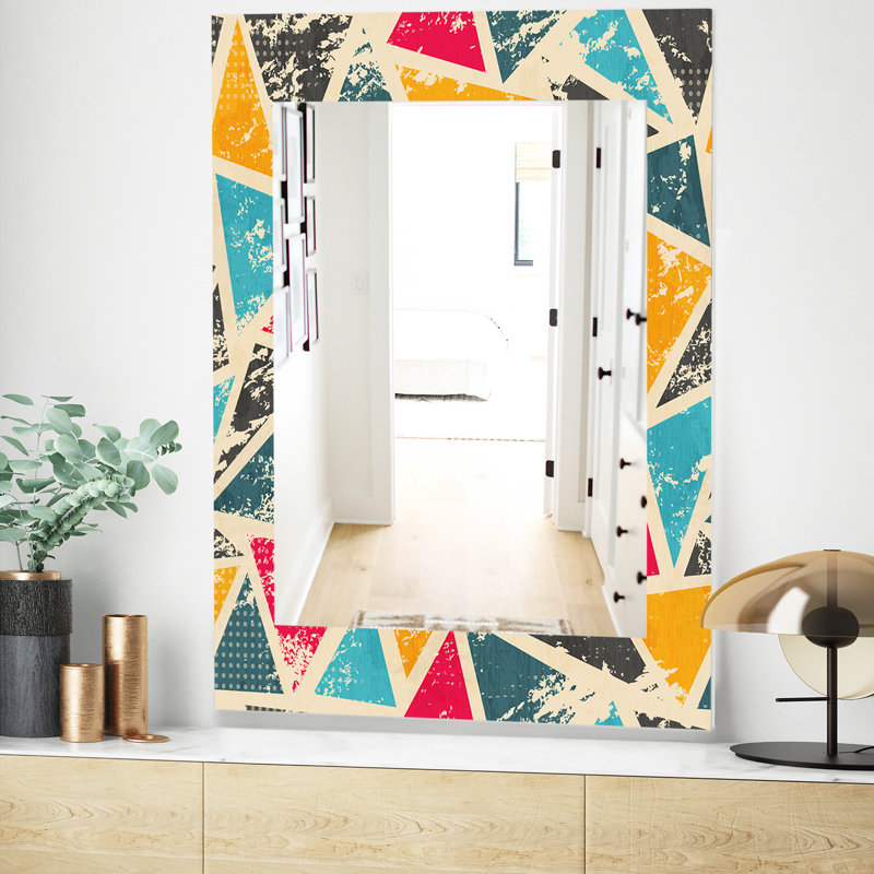 Glass Frame Mirror, 24" H x 32" W