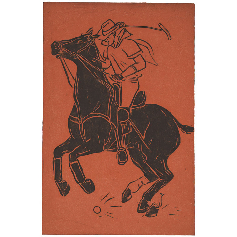 Art mural sur toile Rider and Reins, L 24 po x H 36 po x P 1,5 po