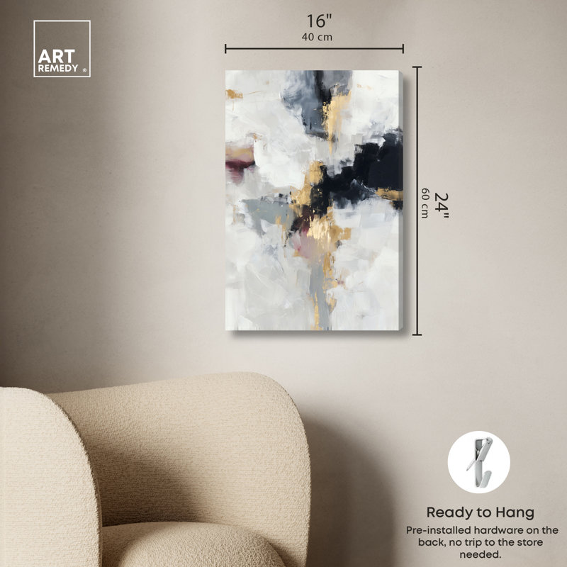 "Abstract Alloy IV", reproduction d'art sur toile par Art Remedy, galerie tendue, 16 x 24, H 24 po x l 16 po