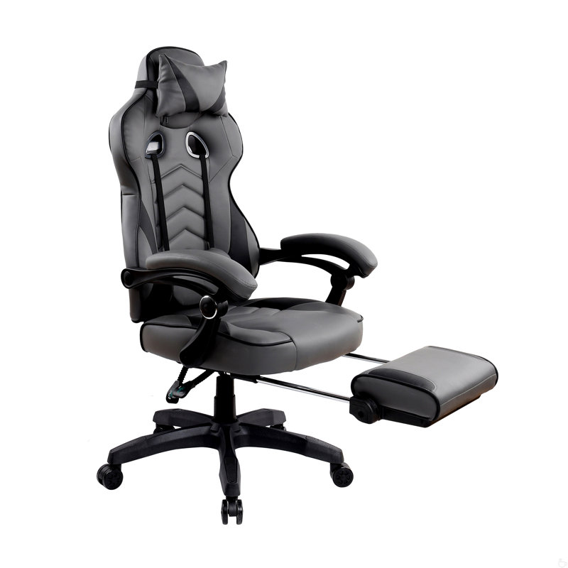 Gaming Racing Style Fully Reclining Executive Office Chair With Footrest