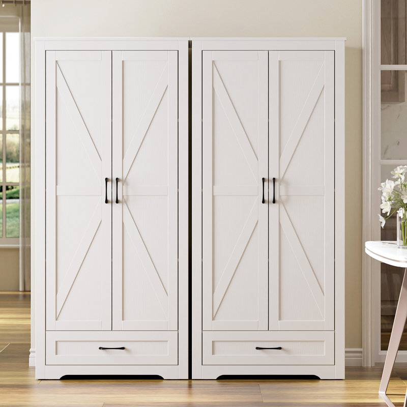 Ensemble de garde-manger 71,7 po Gracie Oaks, Blanc