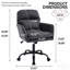 Cuir artificiel, cuir synthétique, base noire, hauteur réglable, convient au bureau, à la chambre à coucher, à la coiffeuse et à d'autres environnements. Une chaise de bureau. Noir