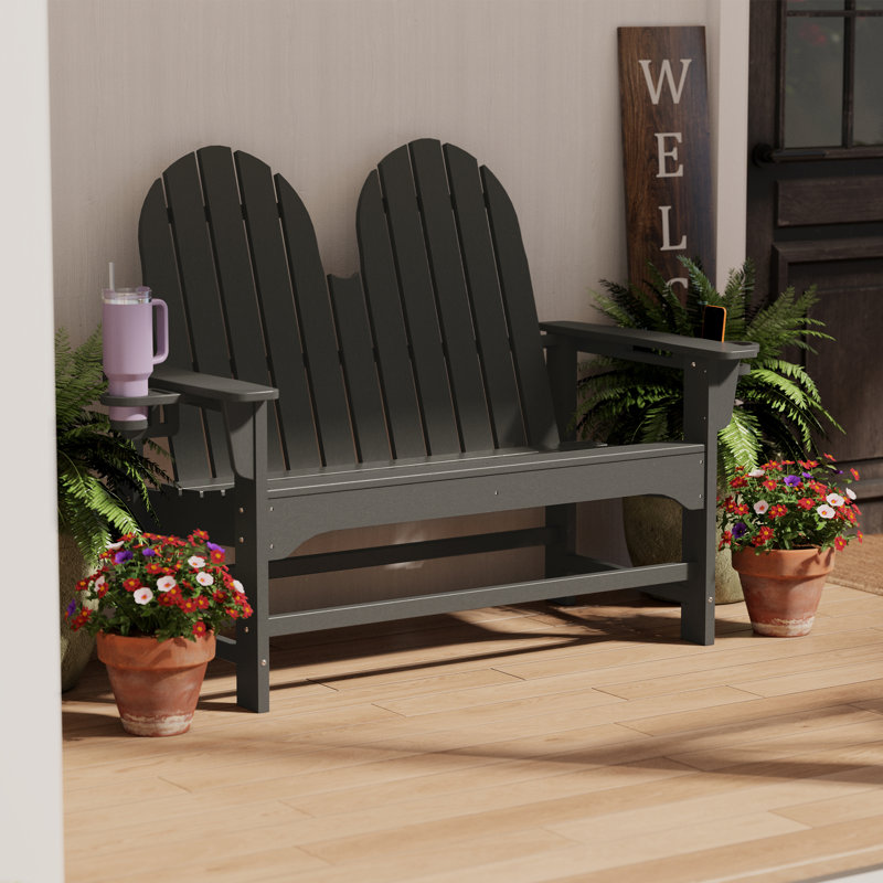 Banc en poly Adirondack 49 po, Gris