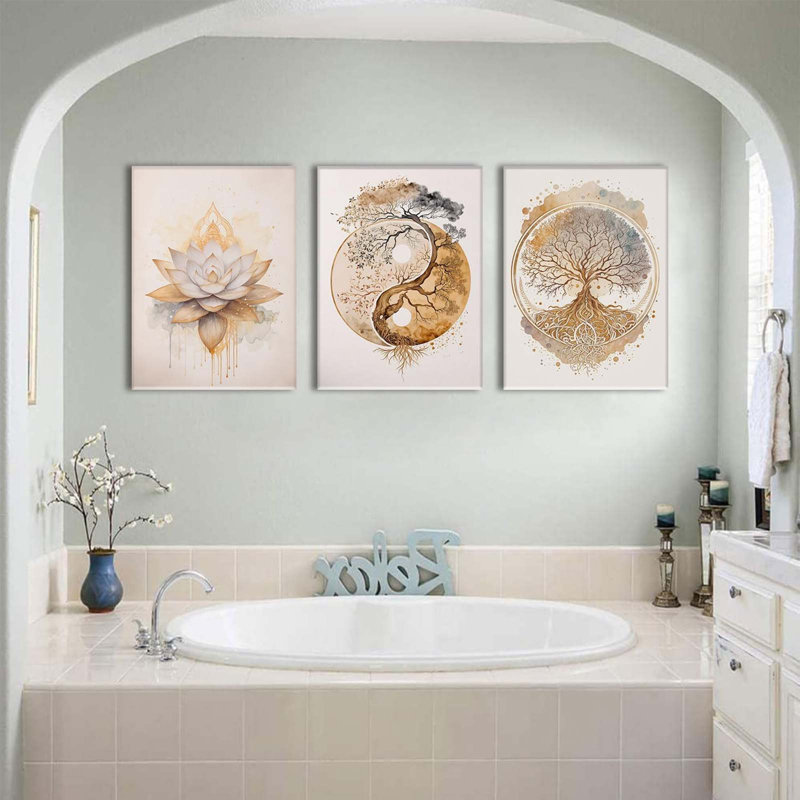 3 Piece Wrapped Canvas Wall Art, 40" H x 60" W
