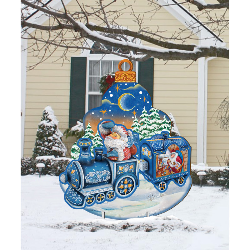 Art pour gazon père noël