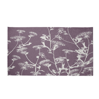 Tapis décoratif mauve floral alvordton