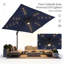 Parasol carré d'extérieur à DEL avec manivelle et évent-1649497199