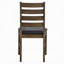 Ensemble de salle à manger 5 pièces et 4 chaises d'appoint avec revêtement en cuir synthétique brun et bois d'hévéa massif-1880685775