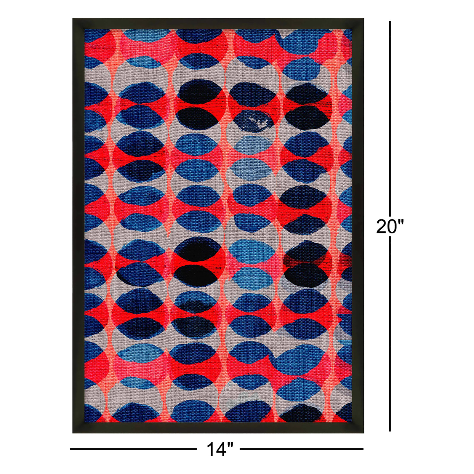 Moira "Fence" Print, Black Framed, 20" H x 14" W x 1.25" D