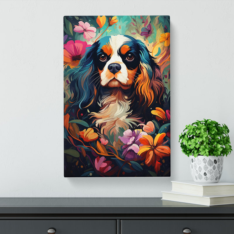 Cavalier King Charles Spaniel Orphism No.2 - No Frame Print, 60cm H x 40cm W x 3cm D