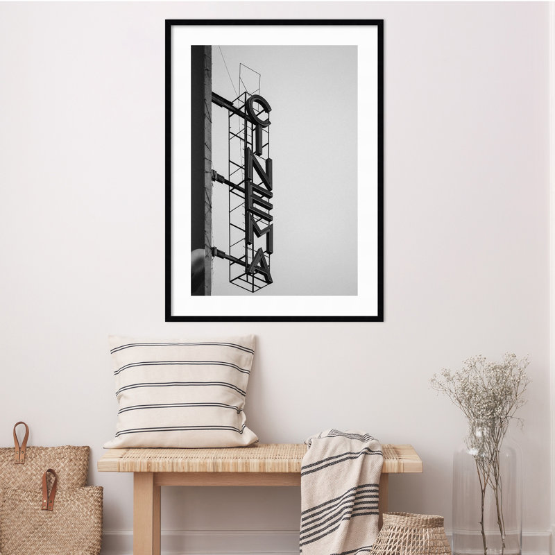 " Cinema Marquee Sign " by Design Fabrikken, Black, 43" H x 31" W