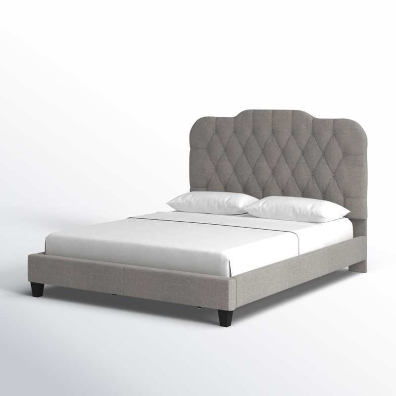 Alenushka Upholstered Standard Bed, Gray, Queen