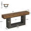 Rustic Wooden Console Table with U-Shaped Base, Narrow Sofa Table for Living Room and Entryway Decor