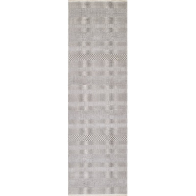 Bungalow Rose Vaniyah Traditional Oriental Polyester Light Grey Area Rug