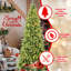 Arbre de Noël artificiel 9 pi avec 650 lumières à DEL blanc chaud et 2152 extrémités en PE / PVC pour une décoration intérieure compacte-2062740427