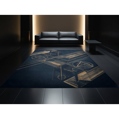 Tapis gris lavable à la machine d'inspiration mondiale Northville