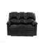 Ensemble de salon moderne 2 pièces 1 canapé 1 causeuse Coussin d'accoudoir Coussin d'accoudoir Dossier Finition noire Mobilier de salon principal