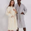 Hammd 100% Cotton Waffle Gender Neutral Mid-Calf Bathrobe with Pockets-1510750018-1510750031