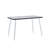 Modern Minimalist Rectangular Dining Table, Suitable For 4-6 People. Tempered Glass Countertop+Lower MDF Board,Imitation Marble Texture, Silver Metal Tapered Legs. Suitable For Minimalist Restaurants.-768176034