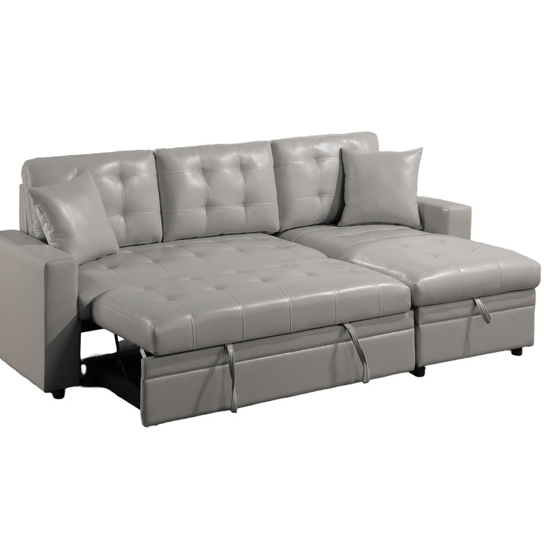 Canapé modulaire en similicuir convertible