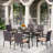 Salem 6 - Person Patio Dining Set with Rectangular Table , Cushions Included