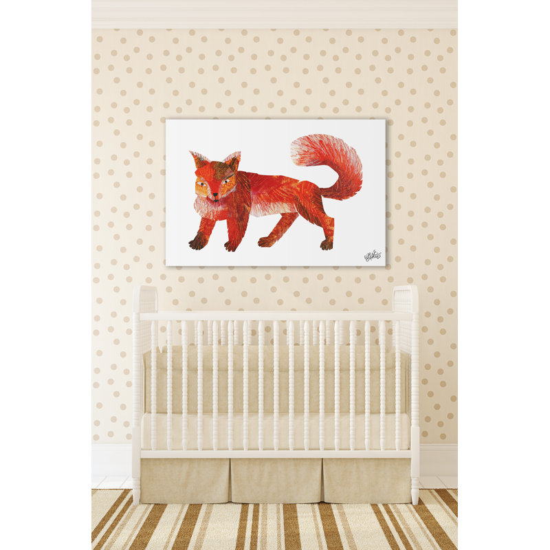 Red Fox 3 by Eric Carle - Painting on Canvas, 41cm H x 61cm W