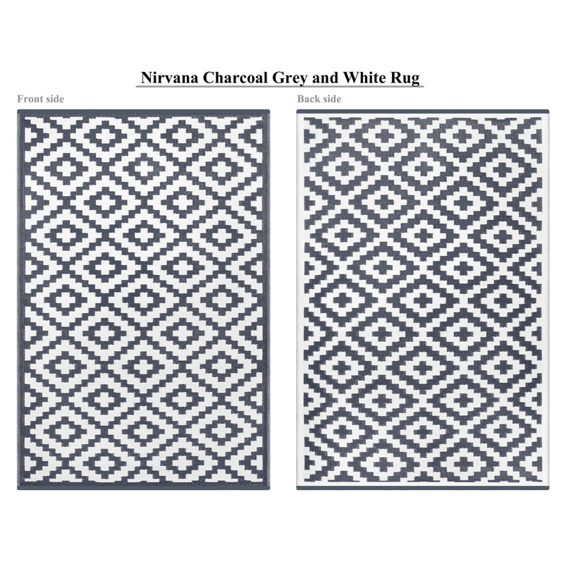 Handley Geometric Hand Woven 120cm X 180cm Indoor / Outdoor Area Rug