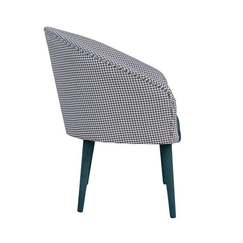 Plum Velvet Barrel Chair, Turquoise