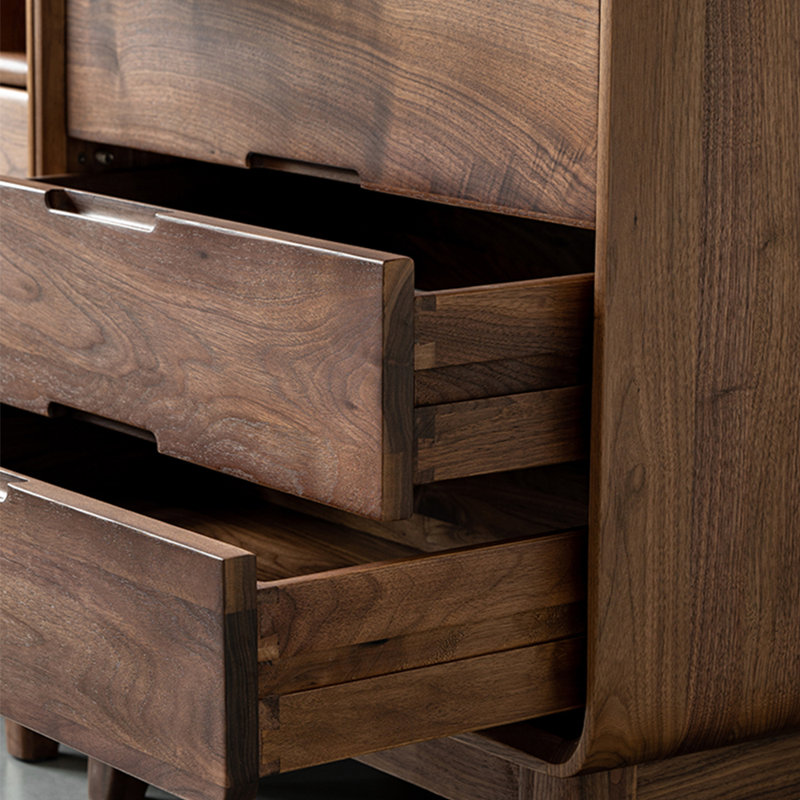 All solid wood black walnut bookcase