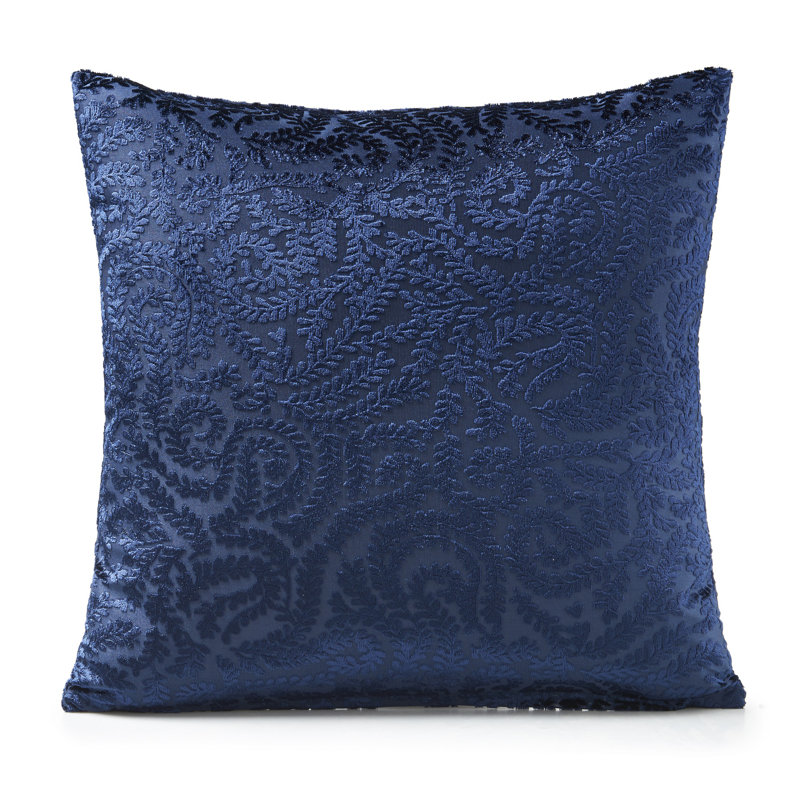 Cherryford Floral Square Cushion Cover, Navy