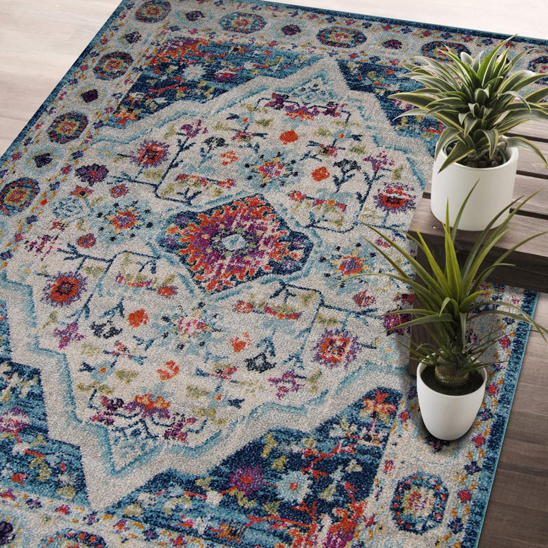 Soft Medium Pile Area Rugs Living Room Carpet Pad Oriental Vintage Rug Non Slip Entryway Rug 7657, Rectangle 200 x 290 cm