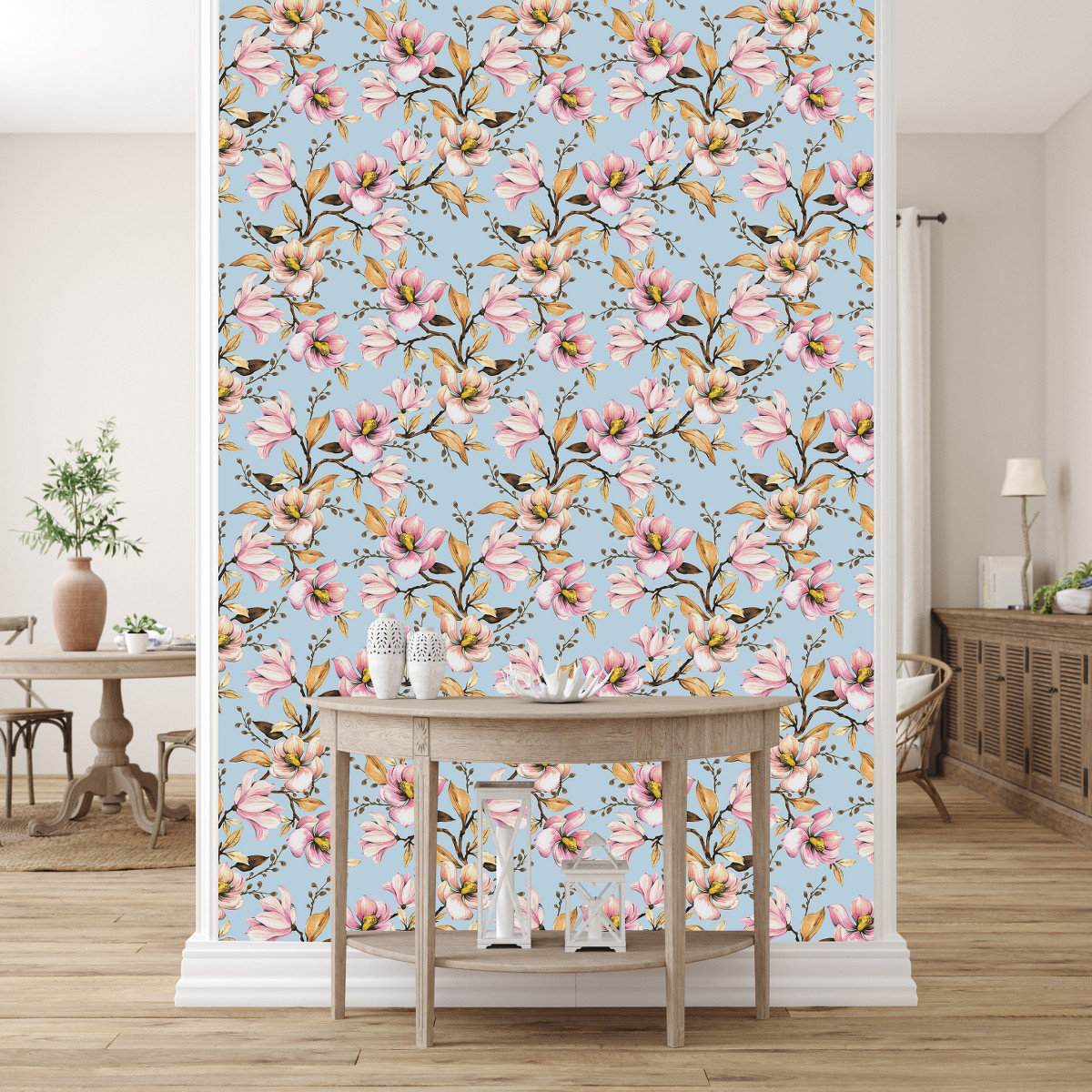 Red Barrel Studio® Flowers 10.4' L x 25" W Peel and Stick Wallpaper ...