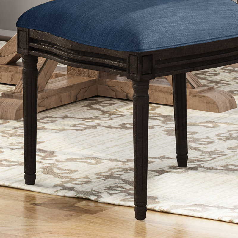 Chaise rembourrée Kandy, Bleu marine